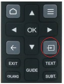 Bouton source télécommande TCL